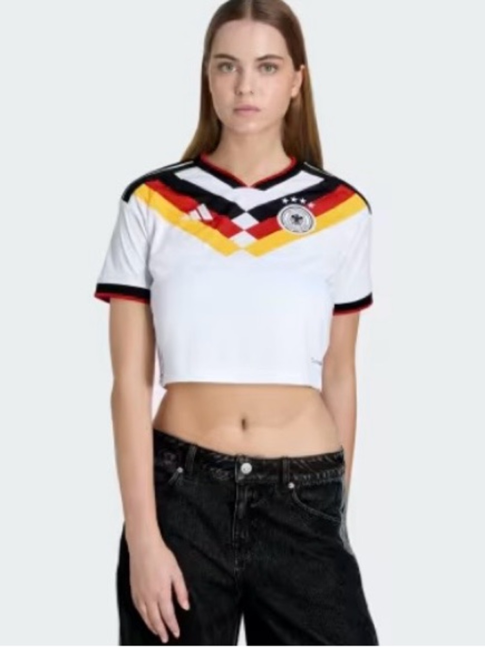 Adidas team Germany home cropped jersey. Large new with tags